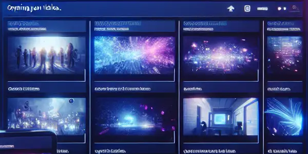 A sleek digital interface of a video uploading platform for adult content, featuring thumbnails and user tips.