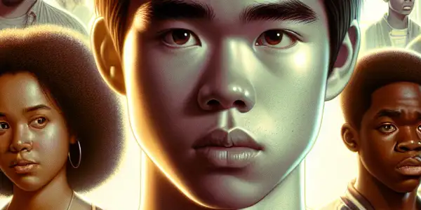 A dynamic school scene featuring Yi Yang Qianxi and students, highlighting friendship, resilience, and the struggles of adolescence.