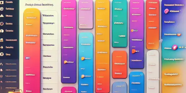 A cozy home office with a computer displaying colorful adult video thumbnails and an organized bookshelf.